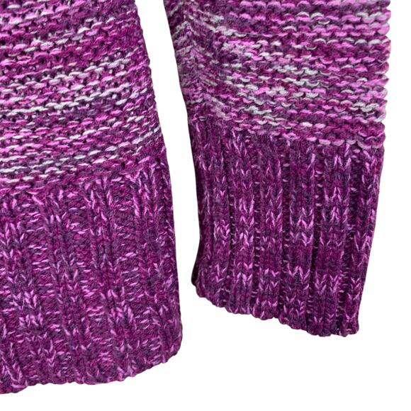 Boy Meets Girl Cardigan Sweater Purple Knit Toggle Longer Length Junior's L - Picture 6 of 8